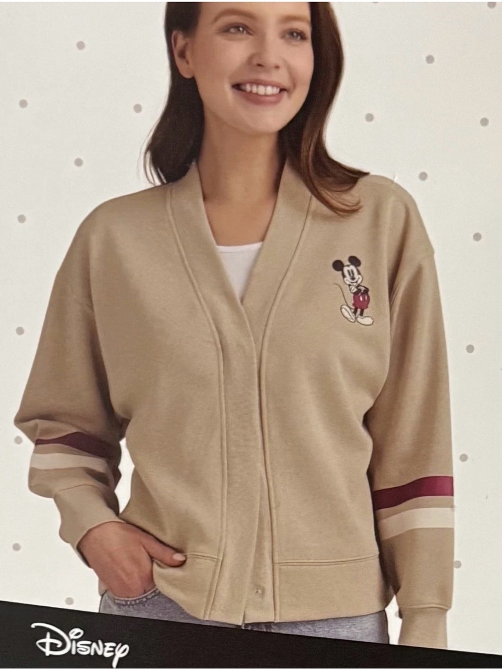 Disney Oversized Beige Cardigan